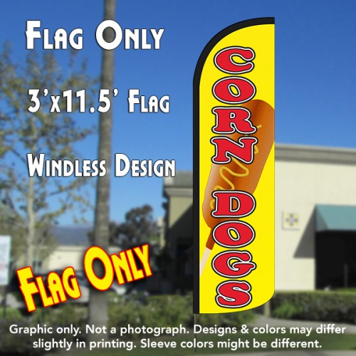 Corn Dogs  Windless Advertising Feather Flag Only