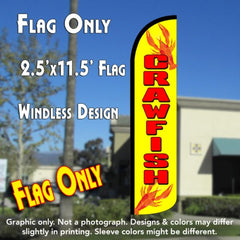 Crawfish (Yellow/Red)  Windless Advertising Feather Flag Only