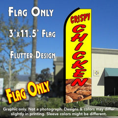 Crispy Chicken (Yellow)  Windless Advertising Feather Flag Only