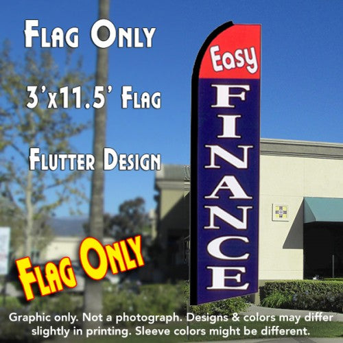 Easy Finance (Red/Blue)  Windless Advertising Feather Flag Only