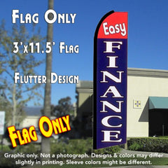 Easy Finance (Red/Blue)  Windless Advertising Feather Flag Only