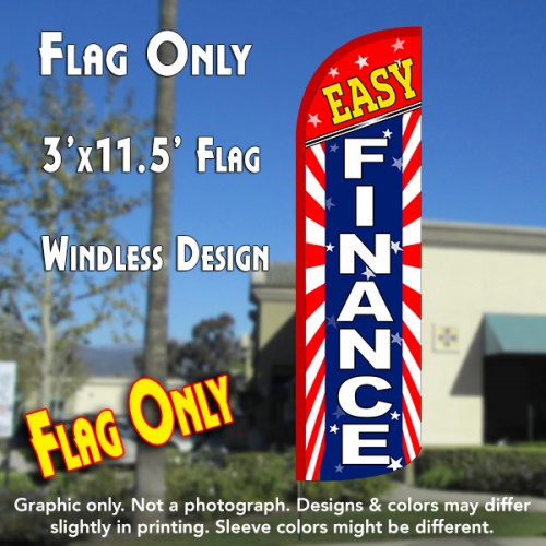 Easy Finance (Starburst)  Windless Advertising Feather Flag Only