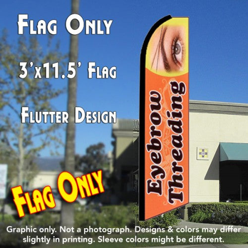 Eyebrow Threading (Orange)  Windless Advertising Feather Flag Only