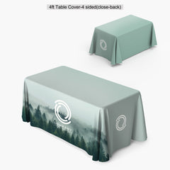 4ft Table Cover 4 Sided (Full Back)