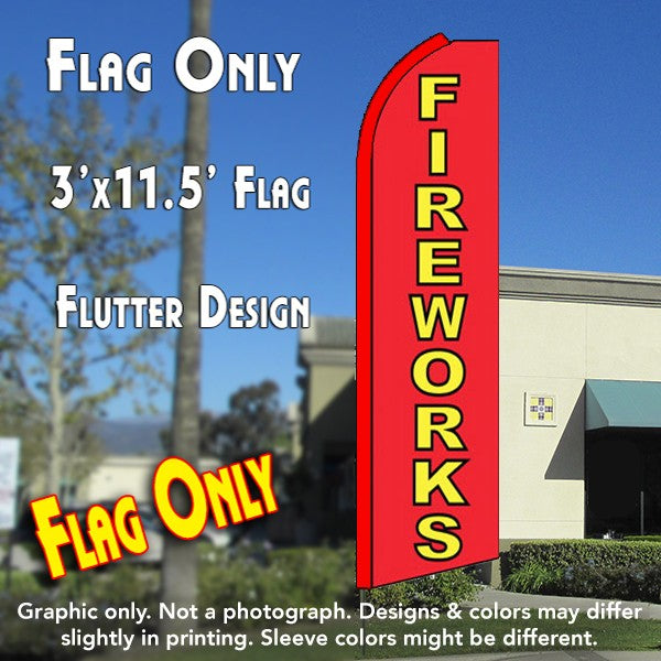 Fireworks (Red/Yellow)  Windless Advertising Feather Flag Only