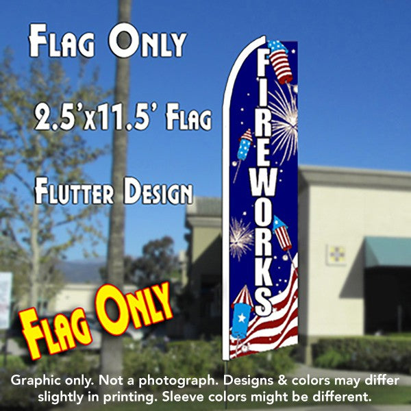 Fireworks (Sparklers) Windless Advertising Feather Flag Only
