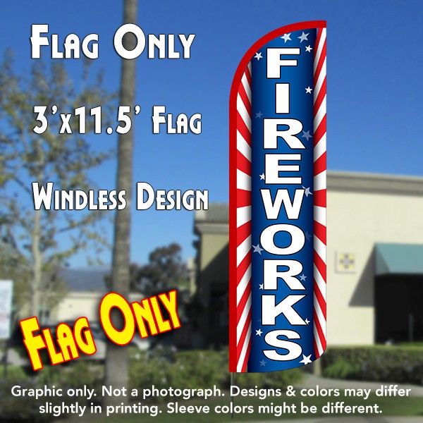 Fireworks (Starburst)  Windless Advertising Feather Flag Only