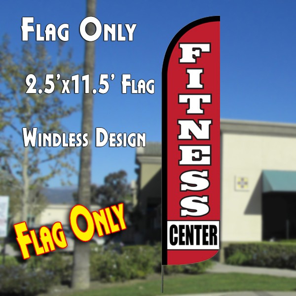 Fitness Center  Windless Advertising Feather Flag Only