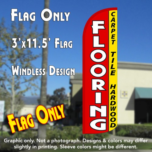 Flooring Carpet Tile Hardwood (Red/Yellow)  Windless Advertising Feather Flag Only