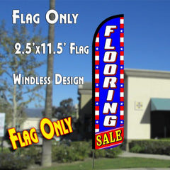 Flooring Sale (Blue/White/Stars)  Windless Advertising Feather Flag Only