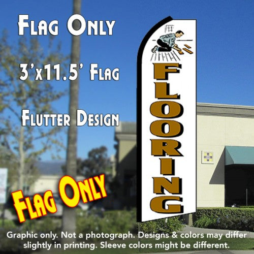 Flooring (White)  Windless Advertising Feather Flag Only