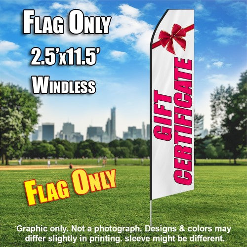 Gift Certificate (White/Pink)  Windless Advertising Feather Flag Only