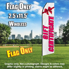 Gift Certificate (White/Pink)  Windless Advertising Feather Flag Only