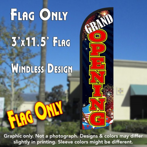 Grand Opening (Fireworks)  Windless Advertising Feather Flag Only