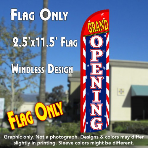 Grand Opening (Sunburst)  Windless Advertising Feather Flag Only