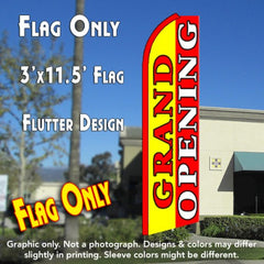 Grand Opening (Yellow/Red)  Windless Advertising Feather Flag Only