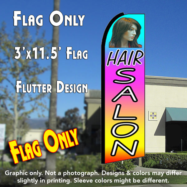 Hair Salon (Multi-Colored)  Windless Advertising Feather Flag Only