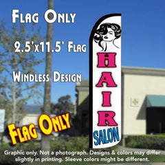 Hair Salon (White/Pink)  Windless Advertising Feather Flag Only