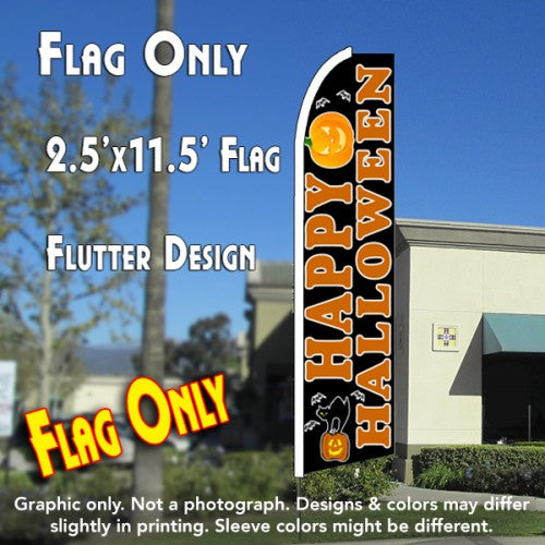 Happy Halloween (Black) Windless Advertising Feather Flag Only