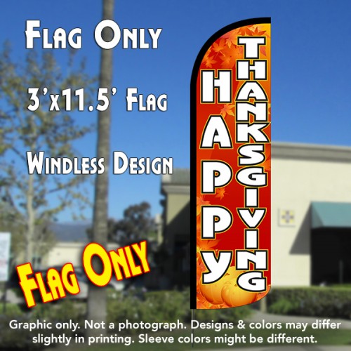 Happy Thanksgiving  Windless Advertising Feather Flag Only