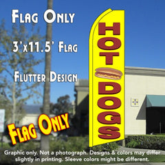 Hot Dogs (Yellow)  Windless Advertising Feather Flag Only