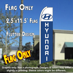 Hyundai Windless Advertising Feather Flag Only