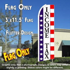 Income Tax (Stars & Stripes)  Windless Advertising Feather Flag Only