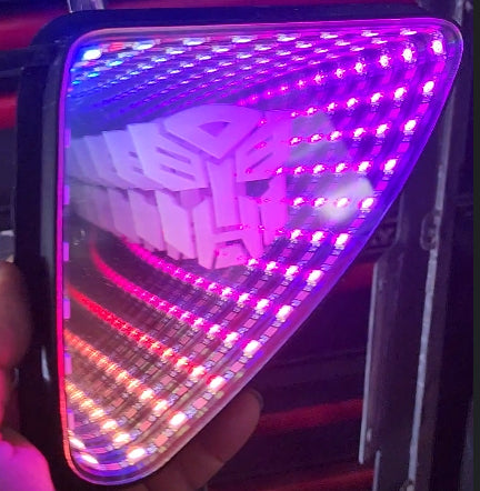 Infiniti Mirror Small car window with led lights