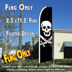 Jack Rackham (Swords) Pirate Windless Advertising Feather Flag Only
