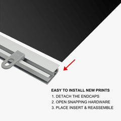 24″ Wide – Snap Poster Hanger