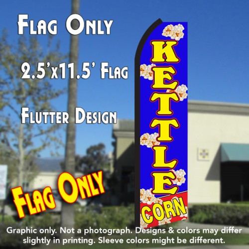 Kettle Corn (Blue/Yellow)  Windless Advertising Feather Flag Only