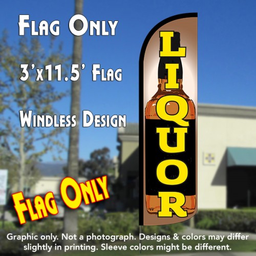 Liquor (Bottle)  Windless Advertising Feather Flag Only