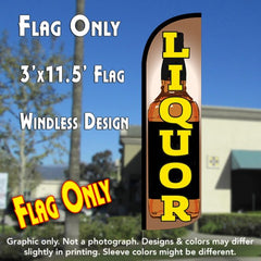 Liquor (Bottle)  Windless Advertising Feather Flag Only