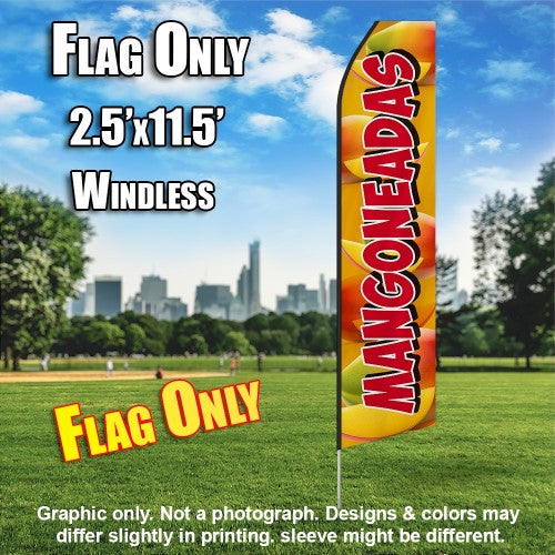 Mangoneadas (Orange/Red)  Windless Advertising Feather Flag Only
