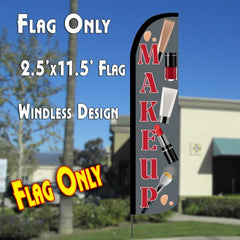 Makeup  Windless Advertising Feather Flag Only