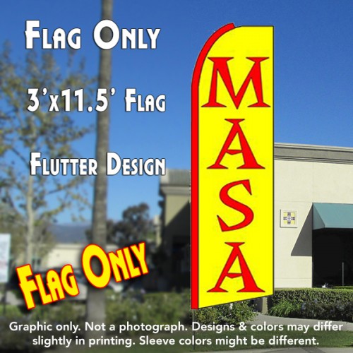 Masa (Yellow)  Windless Advertising Feather Flag Only
