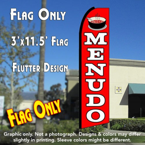 Menudo (Red)  Windless Advertising Feather Flag Only