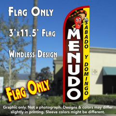 Menudo Sabado Y Domingo  Windless Advertising Feather Flag Only