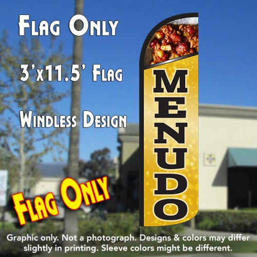 Menudo  Windless Advertising Feather Flag Only