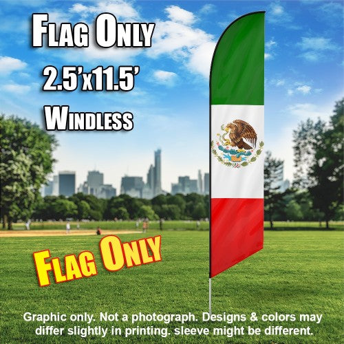 Mexico (Red, White, Green)   Windless Advertising Feather Flag Only