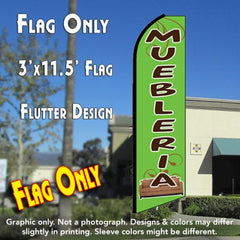 Muebleria (Green)  Windless Advertising Feather Flag Only