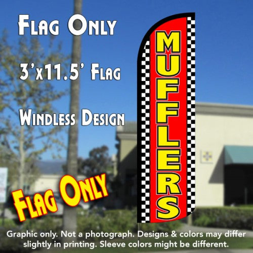 Mufflers (Checkered)  Windless Advertising Feather Flag Only