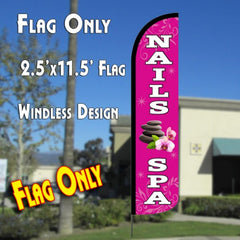 Nails Spa  Windless Advertising Feather Flag Only