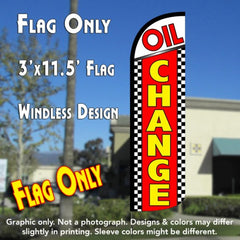 Oil Change (Checkered)  Windless Advertising Feather Flag Only