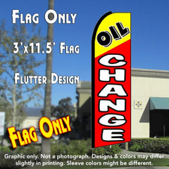 Oil Change (Yellow/Red)  Windless Advertising Feather Flag Only