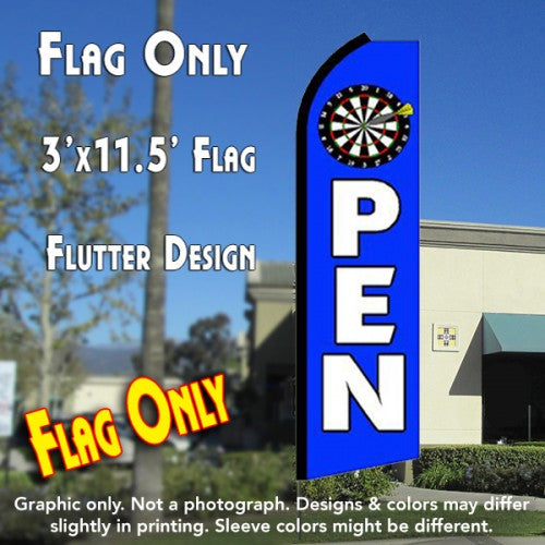 Open (Sports)  Windless Advertising Feather Flag Only