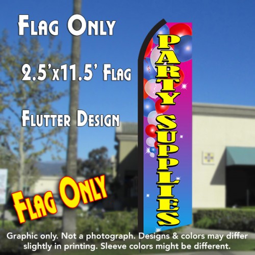 Party Supplies (Balloons)  Windless Advertising Feather Flag Only