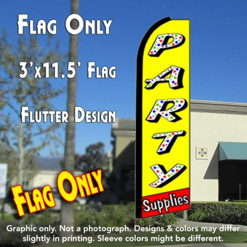 Party Supplies (Yellow/Red)  Windless Advertising Feather Flag Only