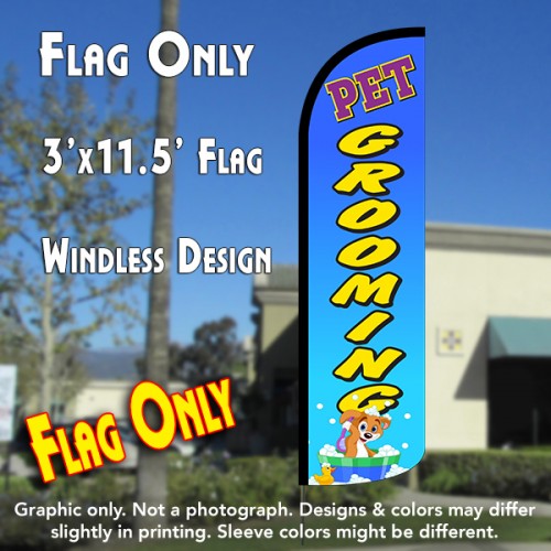 Pet Grooming  Windless Advertising Feather Flag Only