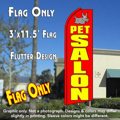 Pet Salon (Red)  Windless Advertising Feather Flag Only